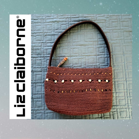 Liz Claiborne Handbags - Vintage Hobo Bag Crocheted Beaded Boho